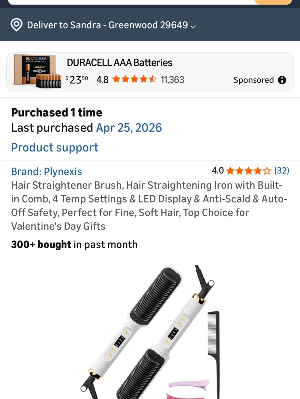 Comb Hair Stylist Hair Straightener -with hair essentials